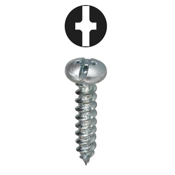 Dottie Sheet Metal Screw Kit, Zinc Plated Finish, Carbon Steel, Pan Head Phillips/Slotted Drive 8PS - main